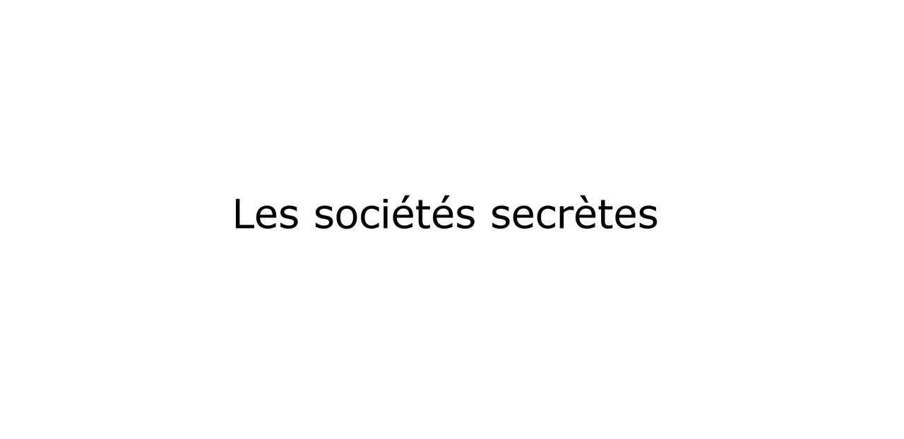 Je te suivrai en Sibérie - Les sociétés secrètes - Photo 1